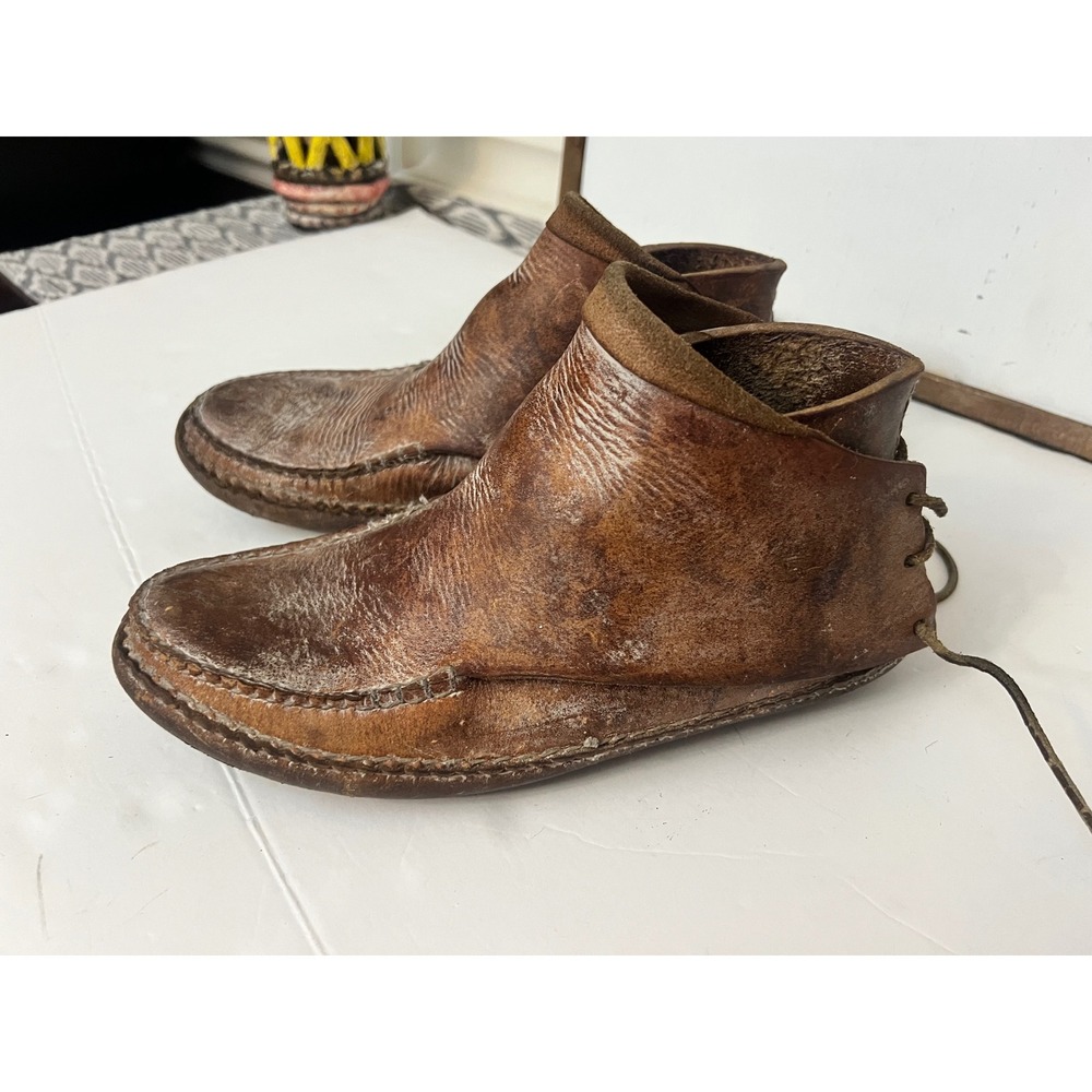Vintage Carl Dyer Rendezvous Moccasins Native Indian Western Boots Shoes Men 8